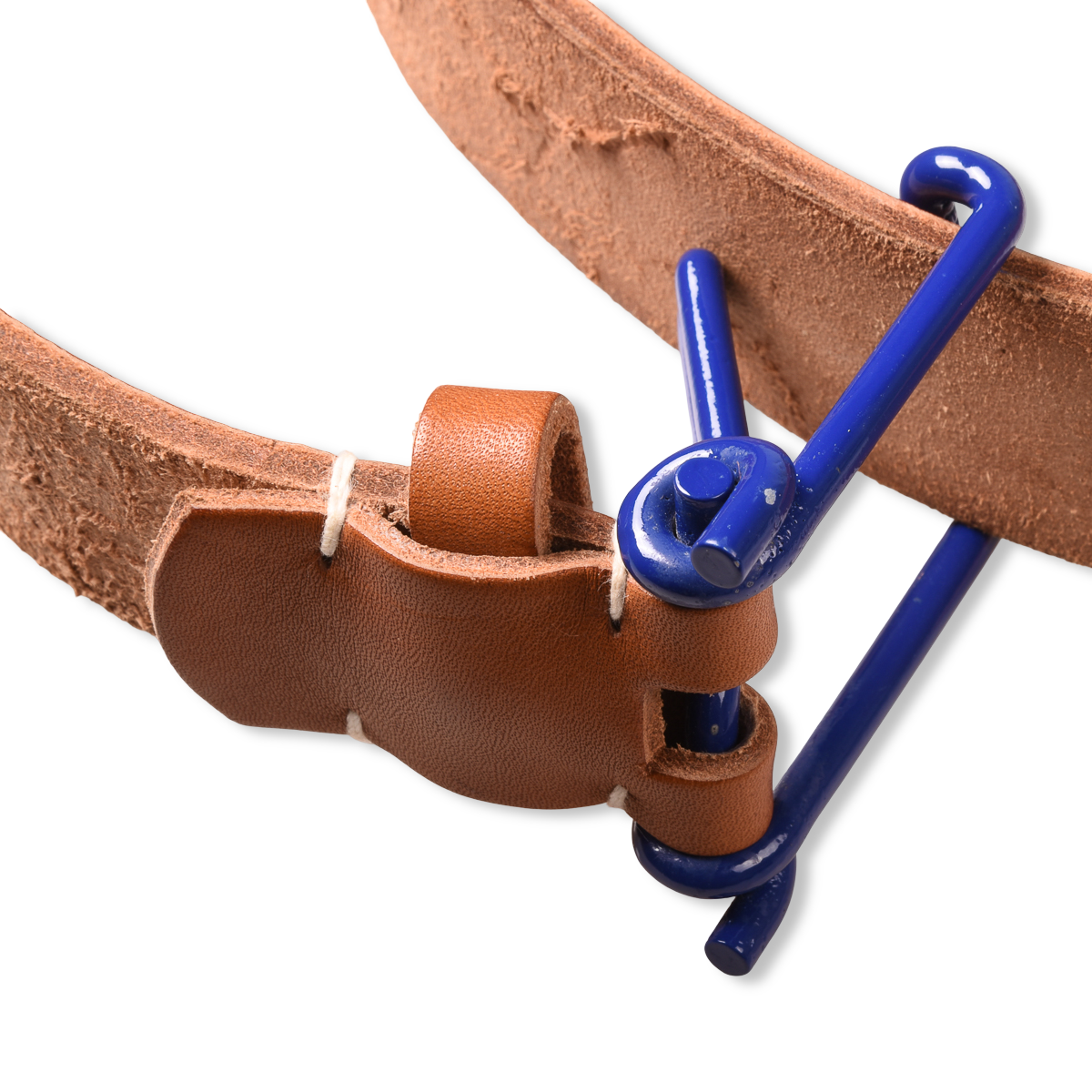 Tender Co. Belt Tan Leather Blue Buckle