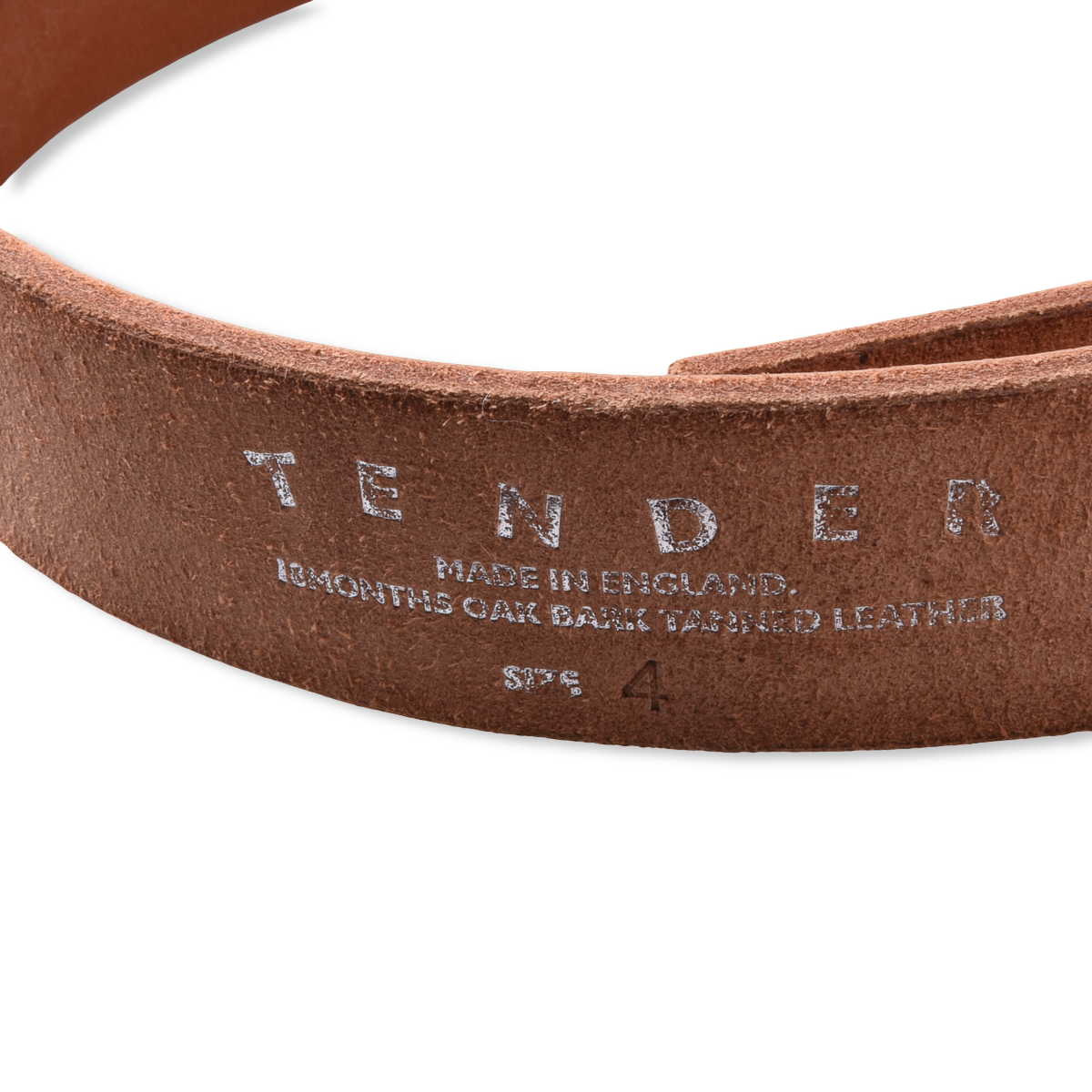 Tender Co. Belt Tan Leather Blue Buckle