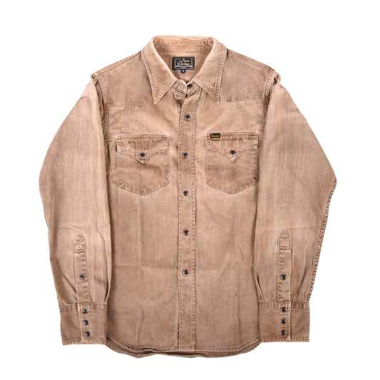Studio D’Artisan 'Mud-Dyed' Denim Western Shirt