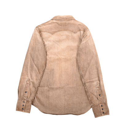 Studio D’Artisan 'Mud-Dyed' Denim Western Shirt