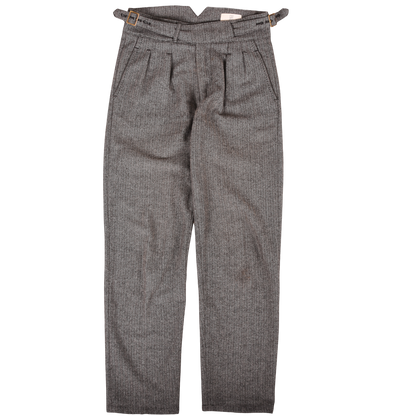Namiman x Craftsman Herringbone Wool 'Gurkha' Trousers