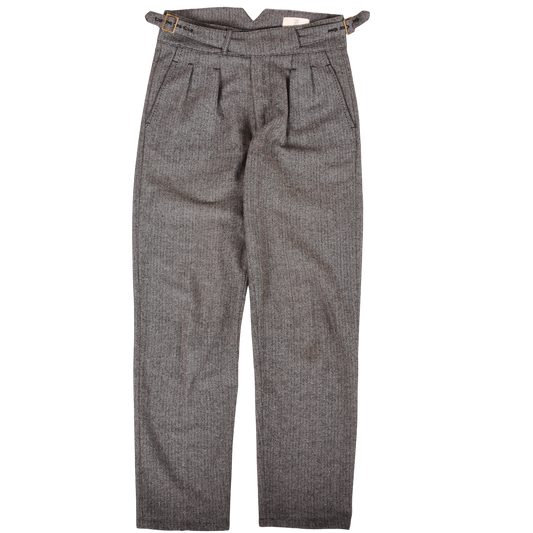 Namiman x Craftsman Herringbone Wool 'Gurkha' Trousers