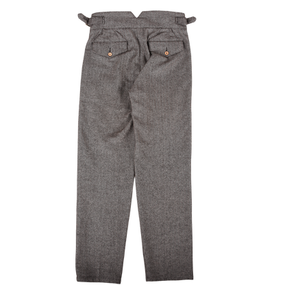 Namiman x Craftsman Herringbone Wool 'Gurkha' Trousers