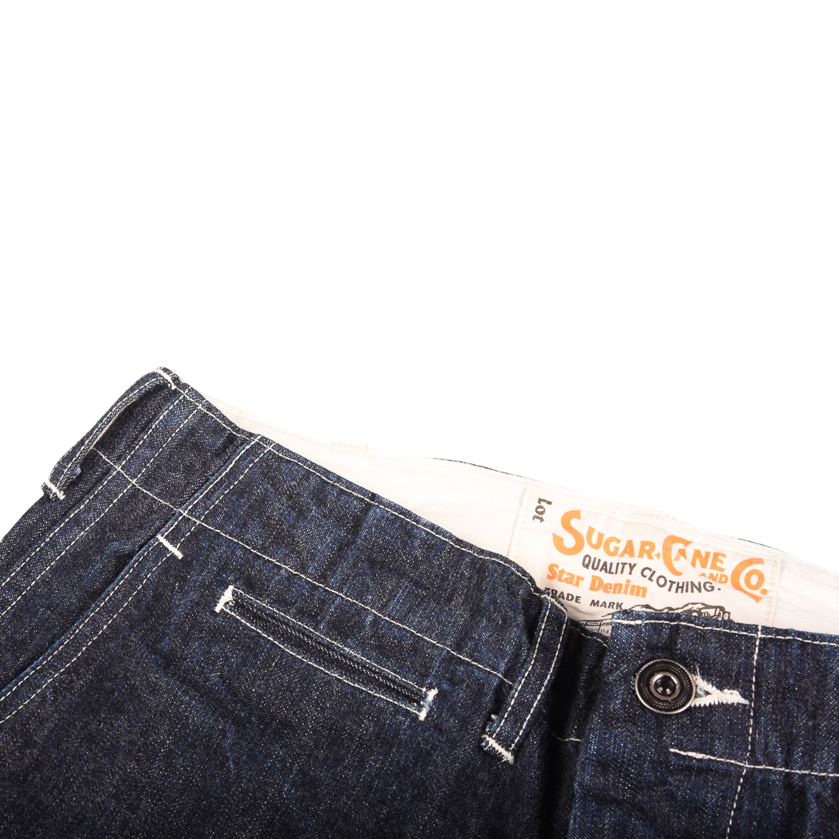 Sugar Cane Lightweight Denim Pants Wide Straight