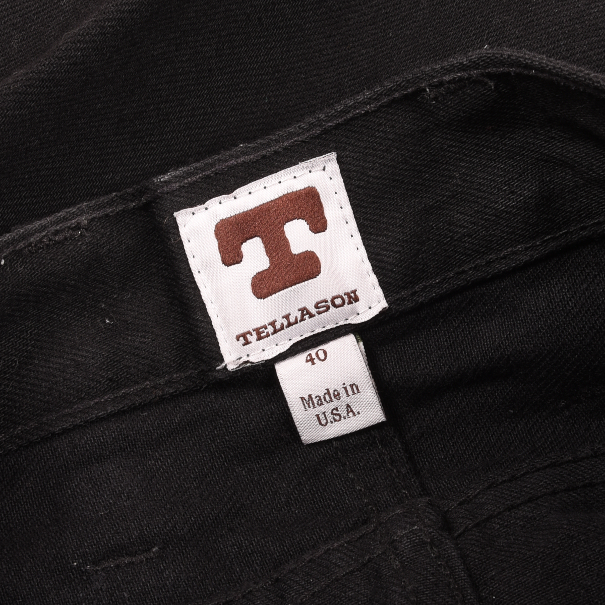 Tellason Black Selvedge Denim Made In USA