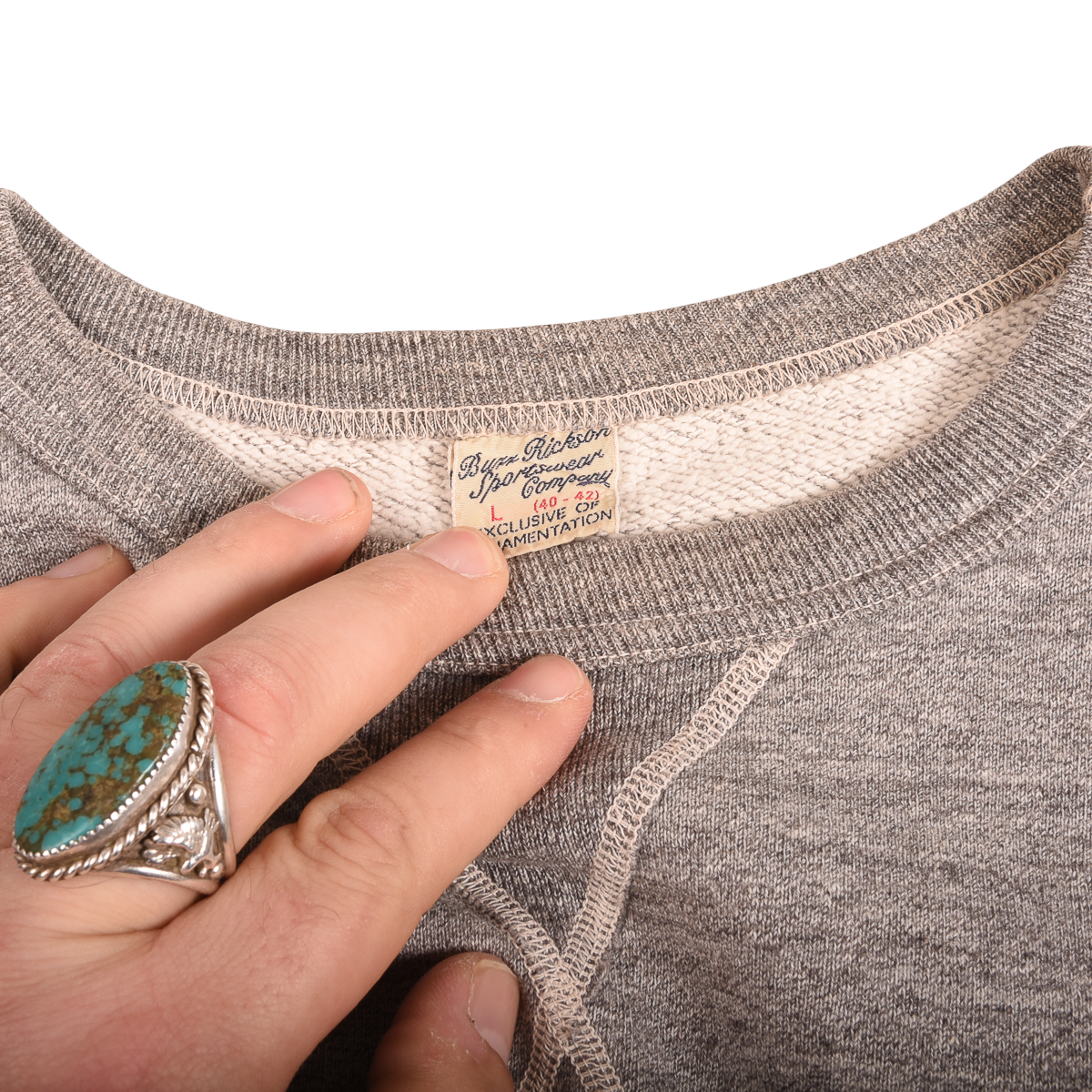 Buzz Rickson Grey Sweatshirt single V