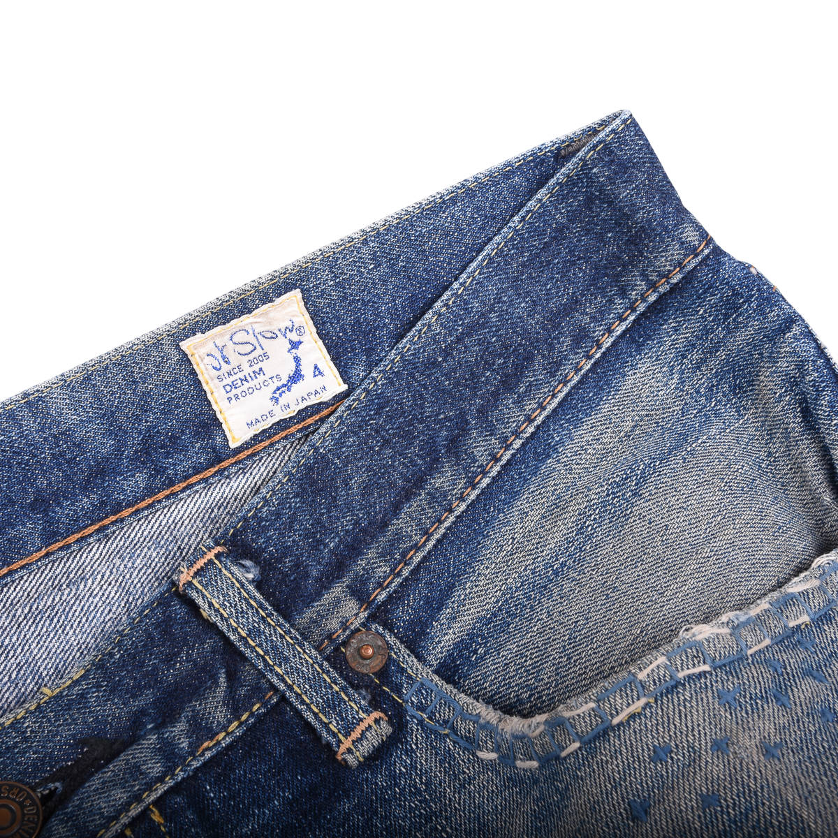 Orslow Sashiko Selvedge Denim Straight