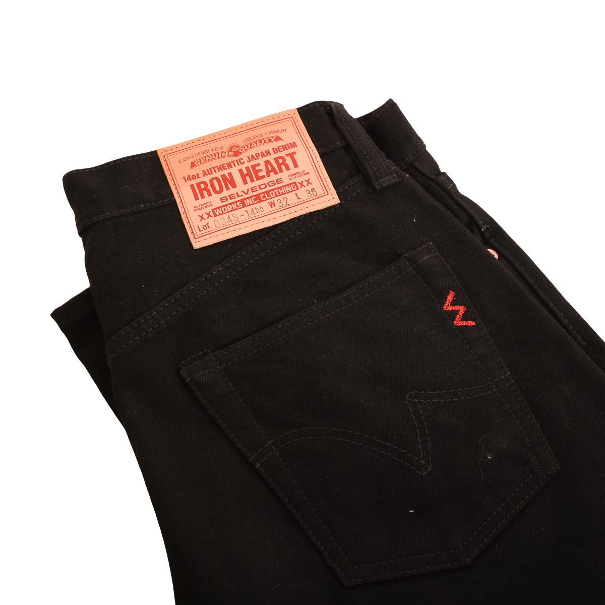 Iron heart 634 SBG Black Selvedge Denim