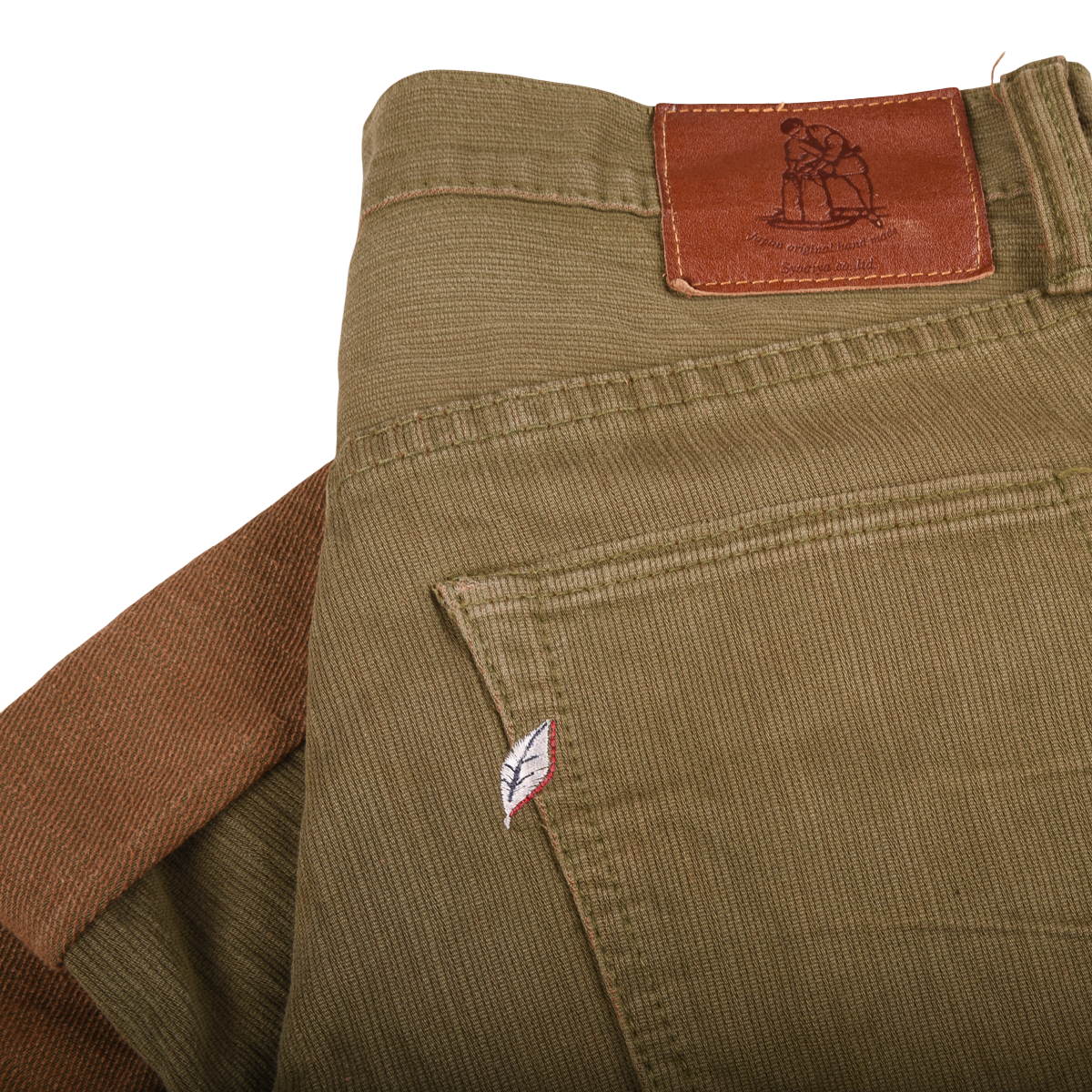 Pure blue Japan Woven Yarn Dyed Pique Pants