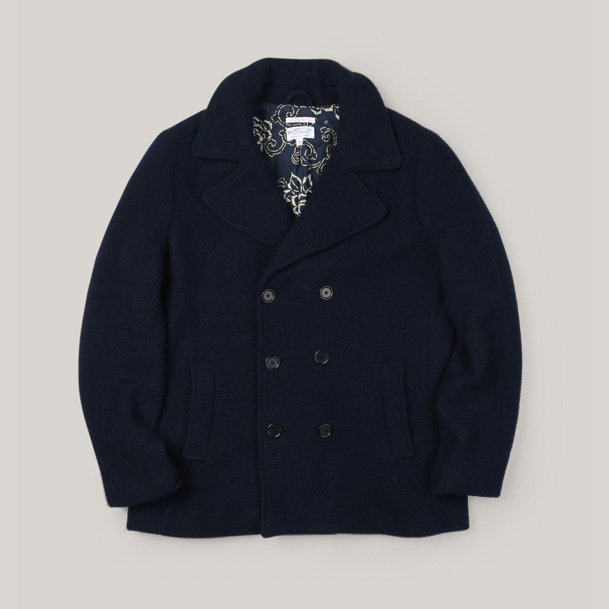 GANT RUGGER SCRUFFY  PEA COAT - NAVY