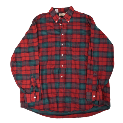 L.L. Bean 90s Made In USA Check Flannel Shirt