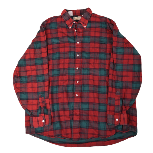 L.L. Bean 90s Made In USA Check Flannel Shirt