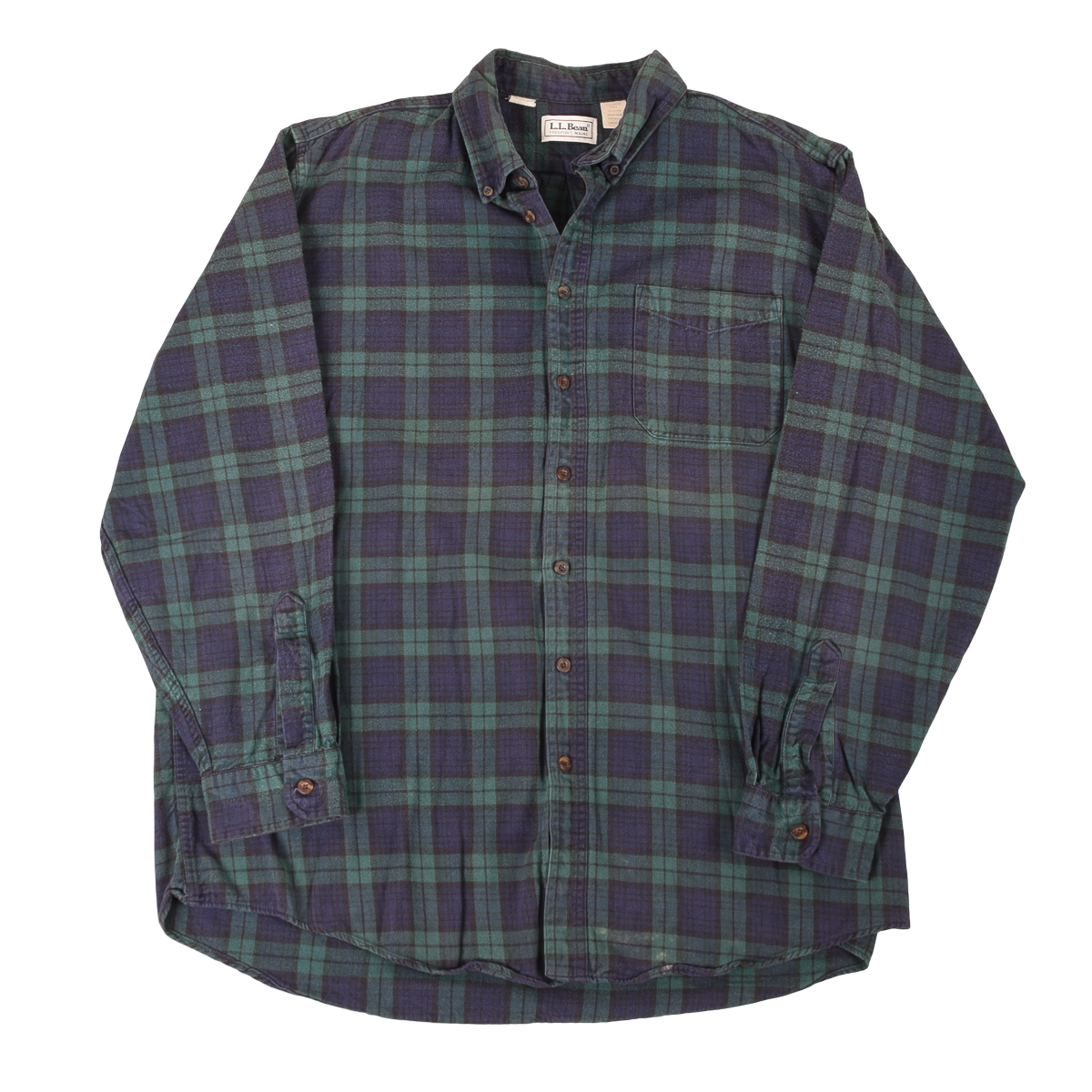 L.L. Bean 80s Made In USA Check Flannel Shirt