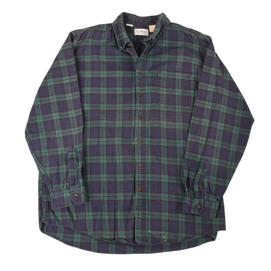 L.L. Bean 80s Made In USA Check Flannel Shirt
