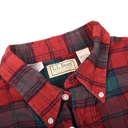 L.L. Bean 90s Made In USA Check Flannel Shirt