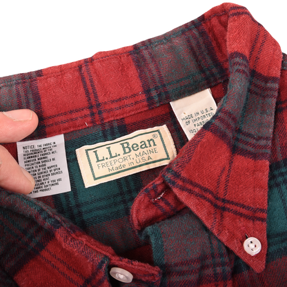 L.L. Bean 90s Made In USA Check Flannel Shirt