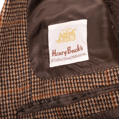 Vintage 70s Henry Bucks Made in England Tweed Blazer