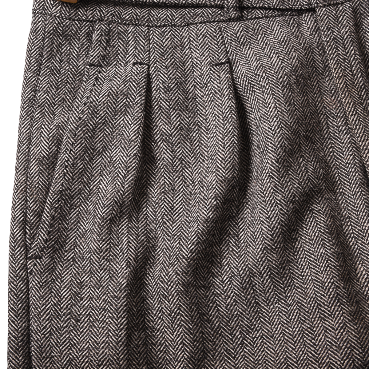 Namiman x Craftsman Herringbone Wool 'Gurkha' Trousers