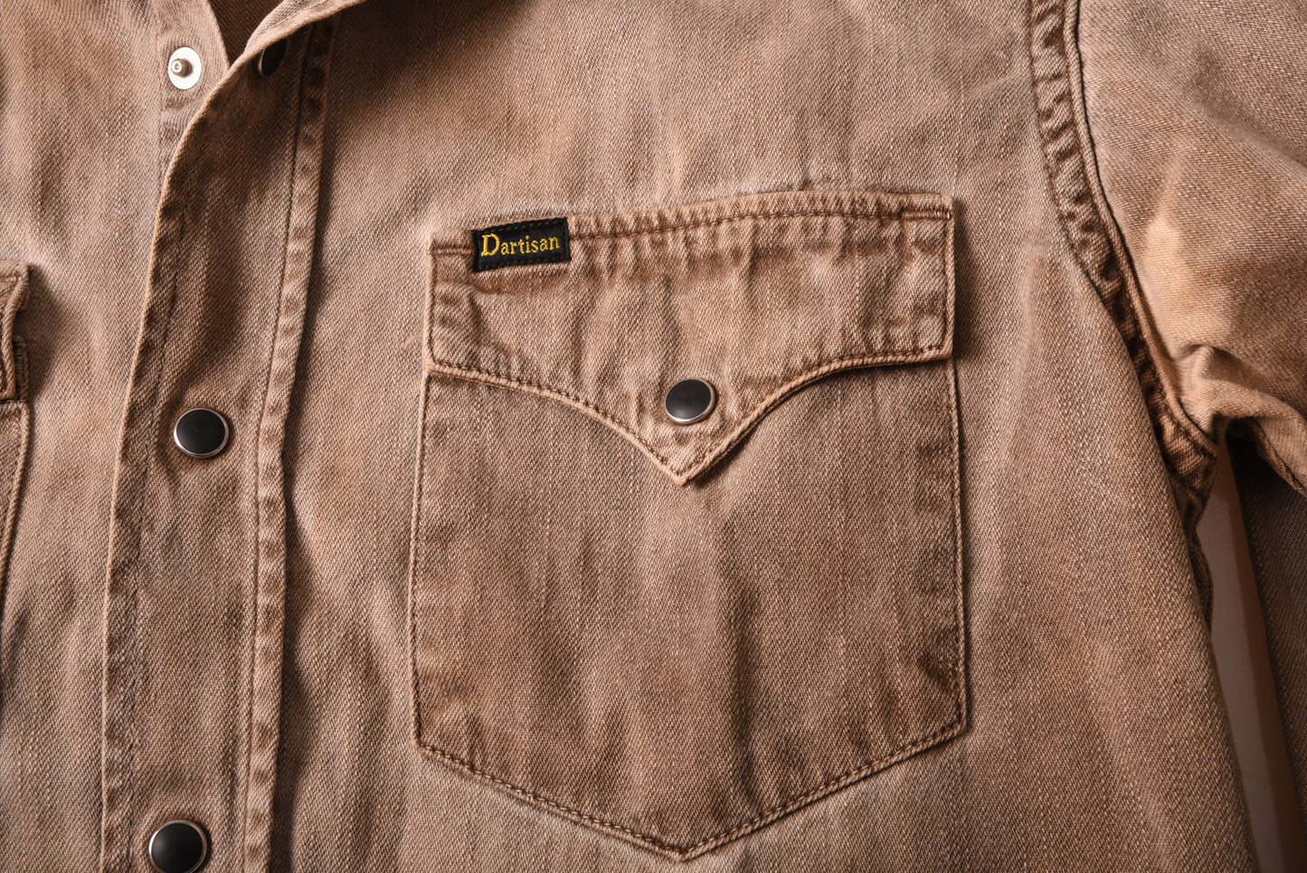 Studio D’Artisan 'Mud-Dyed' Denim Western Shirt