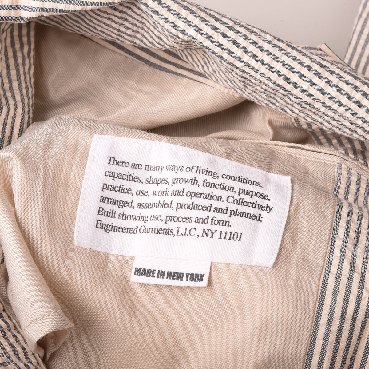 Engineered Garments "Andover" Seersucker 3B Jacket