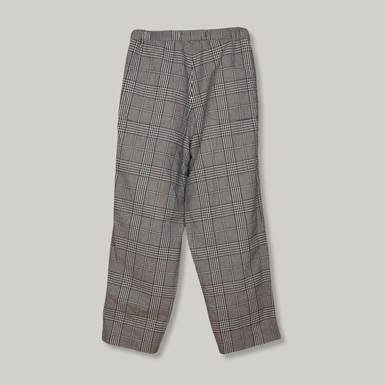 SNOW PEAK GLEN CHECK RELAXED PANTS - BLACK/GREY/WHITE