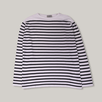 JOHN SMEDLEY BOAT NECK CHELTON STRIPED PULLOVER