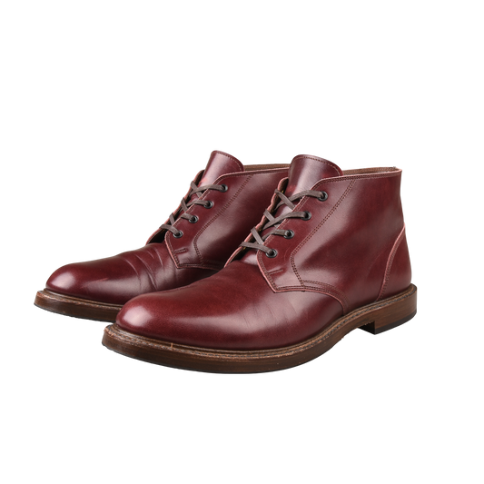 John Lofgren Steadfast Chukka Boots / French Calfskin Burgundy- us 10.5