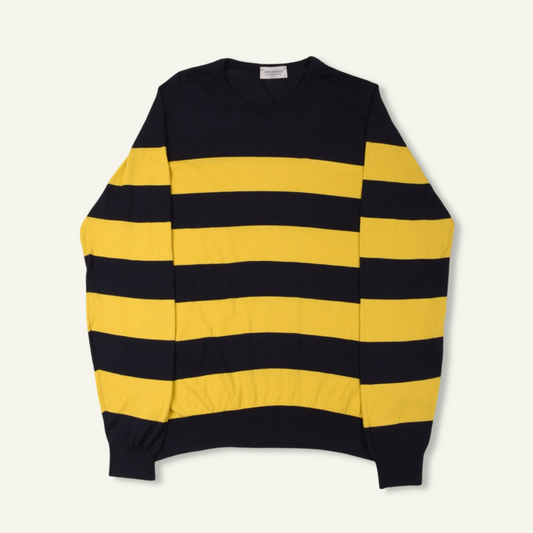 John Smedley Striped Crew Sweater