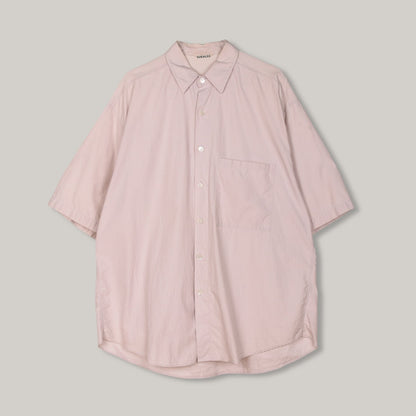 AURALEE  SS COLLAR SHIRT - NATURAL