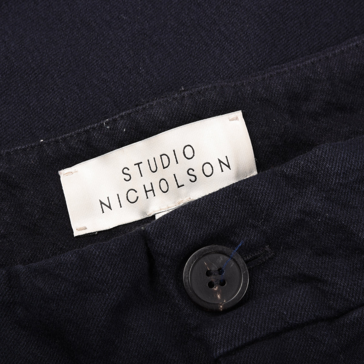 STUDIO NICHOLSON BUSHEL PANTS - NAVY