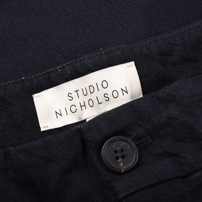 STUDIO NICHOLSON BUSHEL PANTS - NAVY