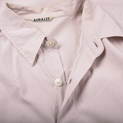 AURALEE  SS COLLAR SHIRT - NATURAL