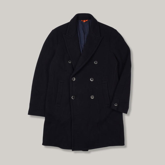 BARENA VENEZIA DOUBLE BREASTED COAT - NAVY