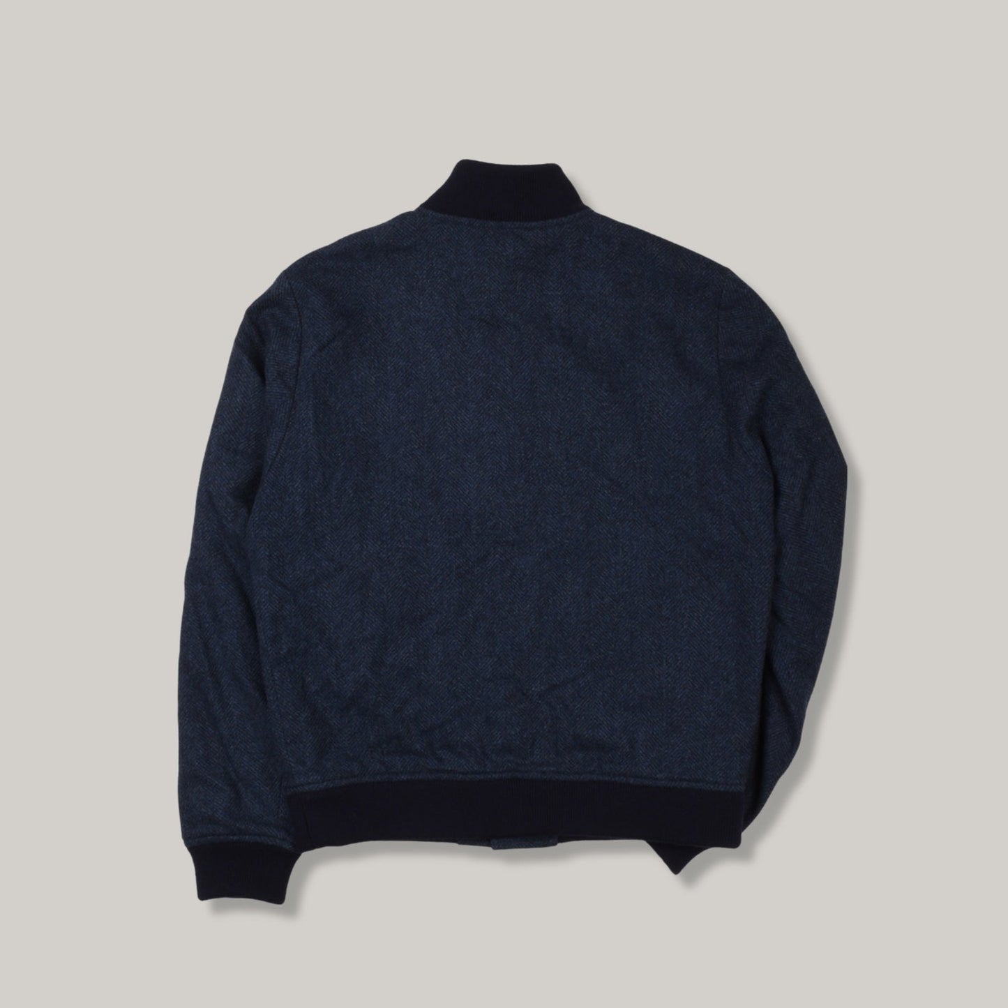 VALSTAR VALSTARINO BOMBER JACKET - NAVY HERRINGBONE