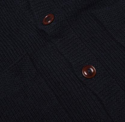 RALPH LAUREN RUGBY CARDIGAN - NAVY