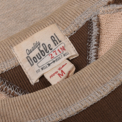 RRL SADDLE RAGLAN SWEAT - BROWN/ BEIGE