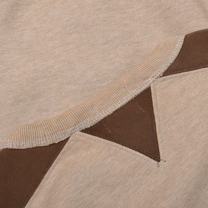 RRL SADDLE RAGLAN SWEAT - BROWN/ BEIGE