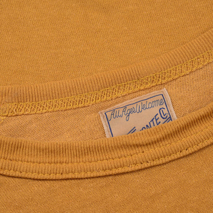 BELAFONTE RAGTIME BASEBALL TEE - MUSTARD/ WHITE