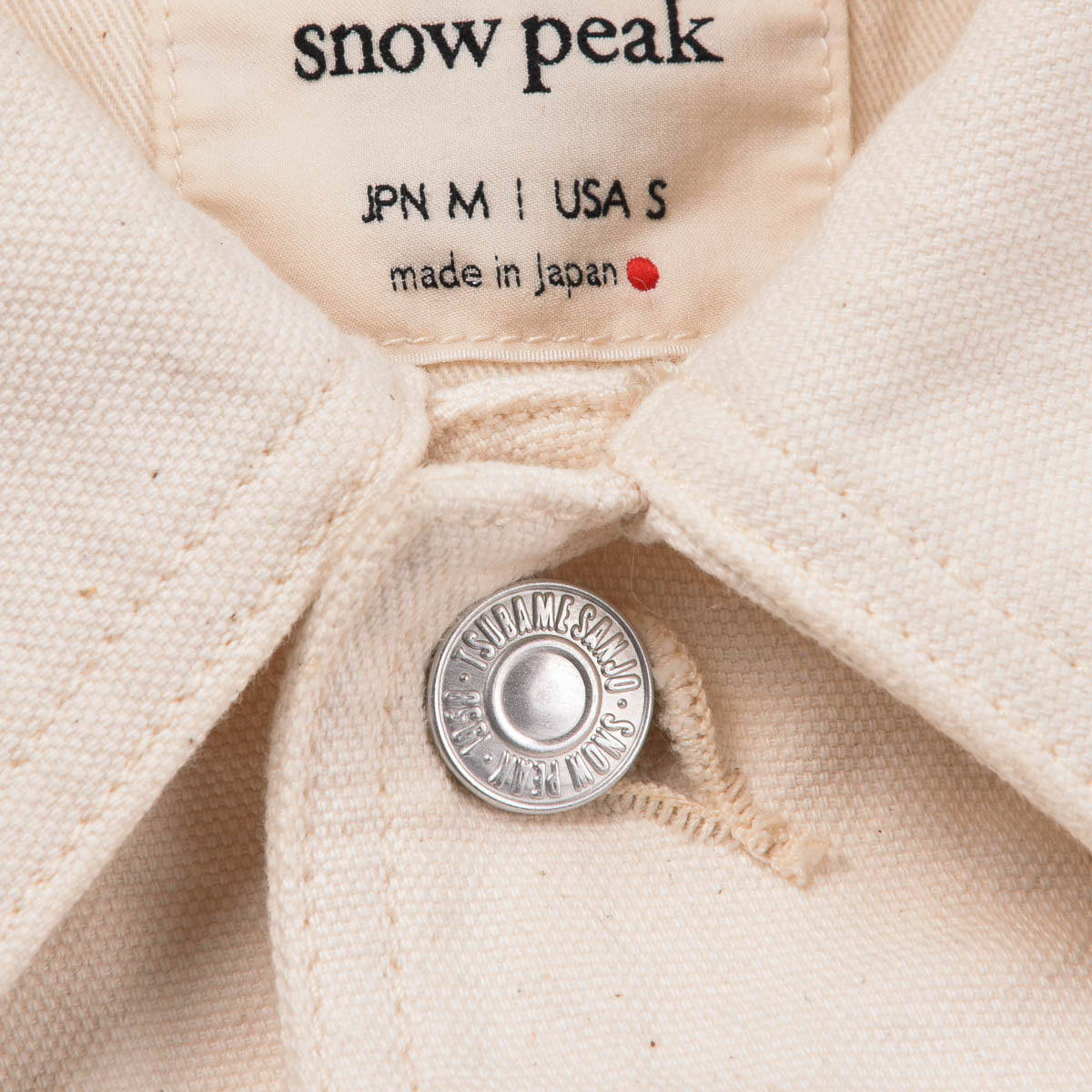 SNOW PEAK CANVAS CHORE COAT - NATURAL