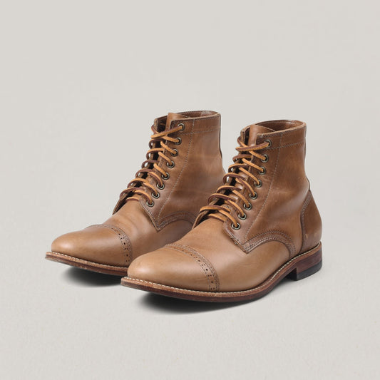 OAK STREET BOOTMAKERS CAP-TOE TRENCH BOOT - NATURAL CHROMEXCEL