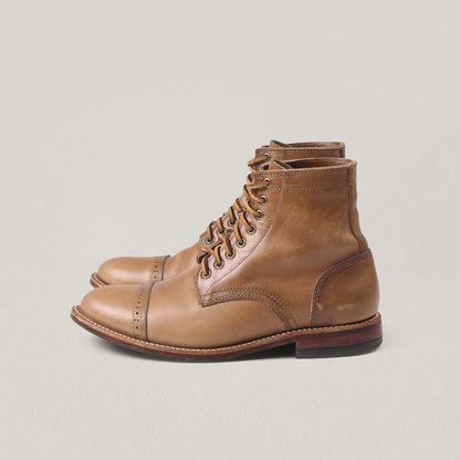 OAK STREET BOOTMAKERS CAP-TOE TRENCH BOOT - NATURAL CHROMEXCEL