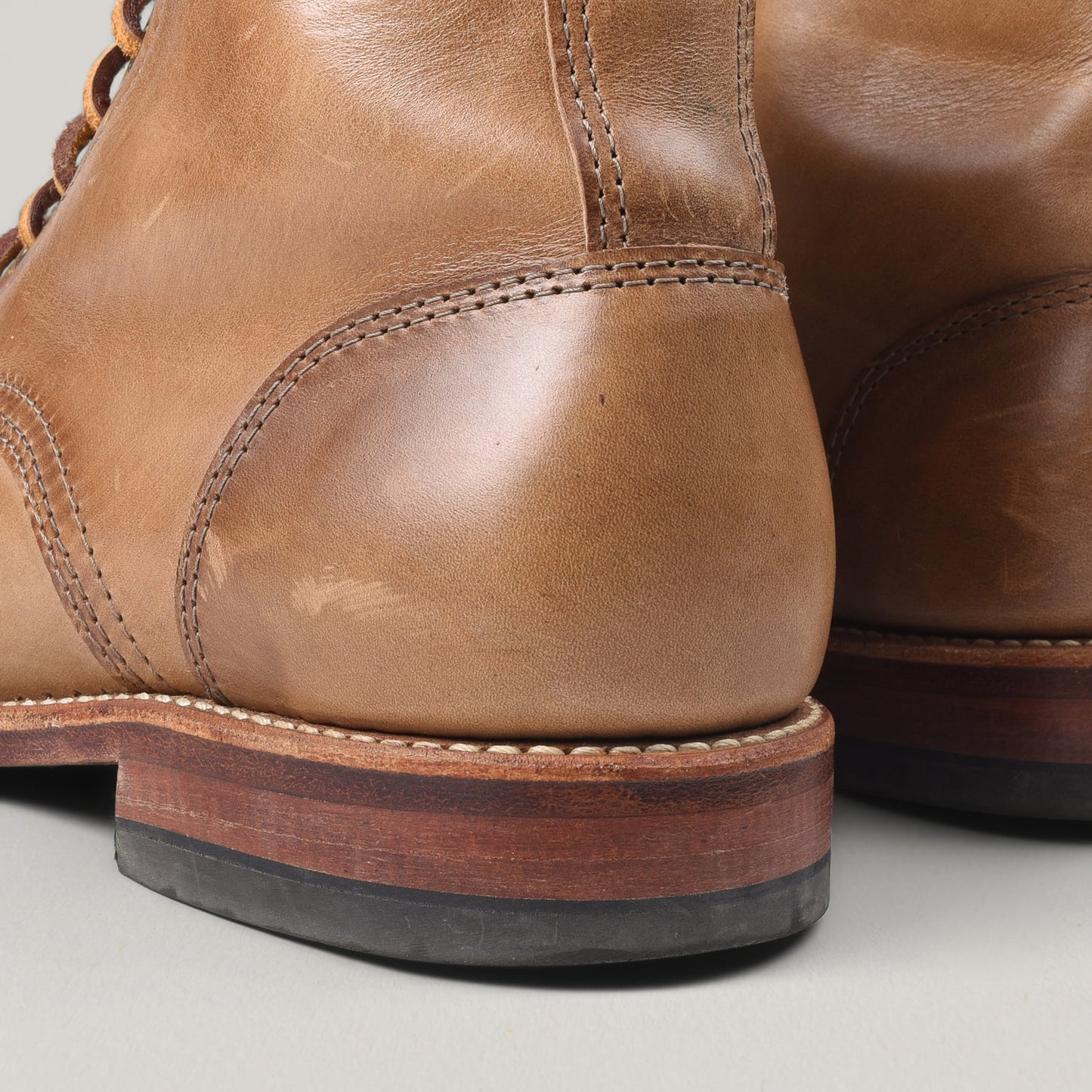 OAK STREET BOOTMAKERS CAP-TOE TRENCH BOOT - NATURAL CHROMEXCEL