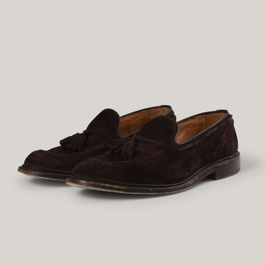 TRICKER'S ELTON TASSEL LOAFER - COFFEE SUEDE