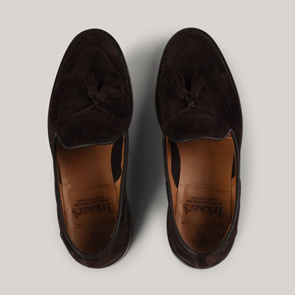 TRICKER'S ELTON TASSEL LOAFER - COFFEE SUEDE