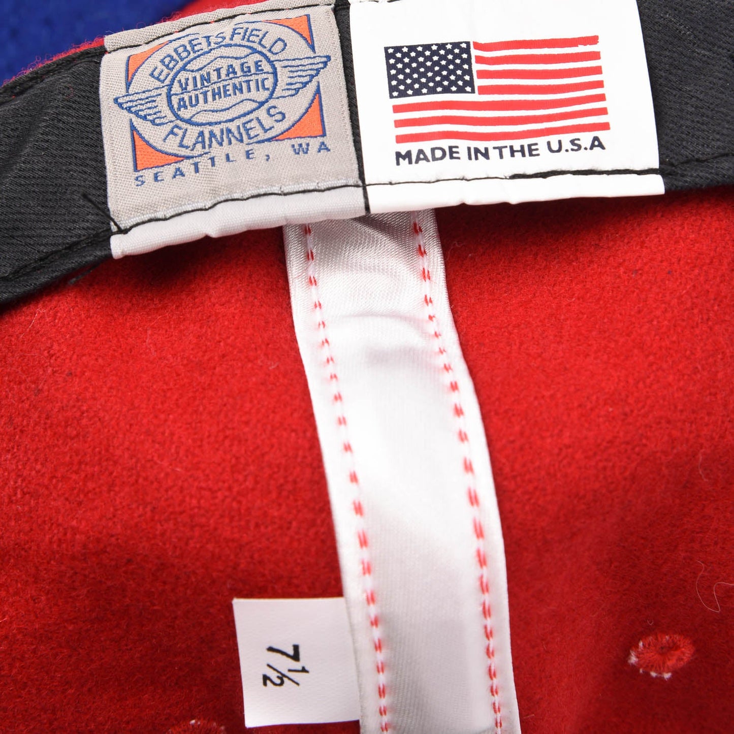 EBBETS FIELD FLANNELS USA CAP - RED/ BLUE