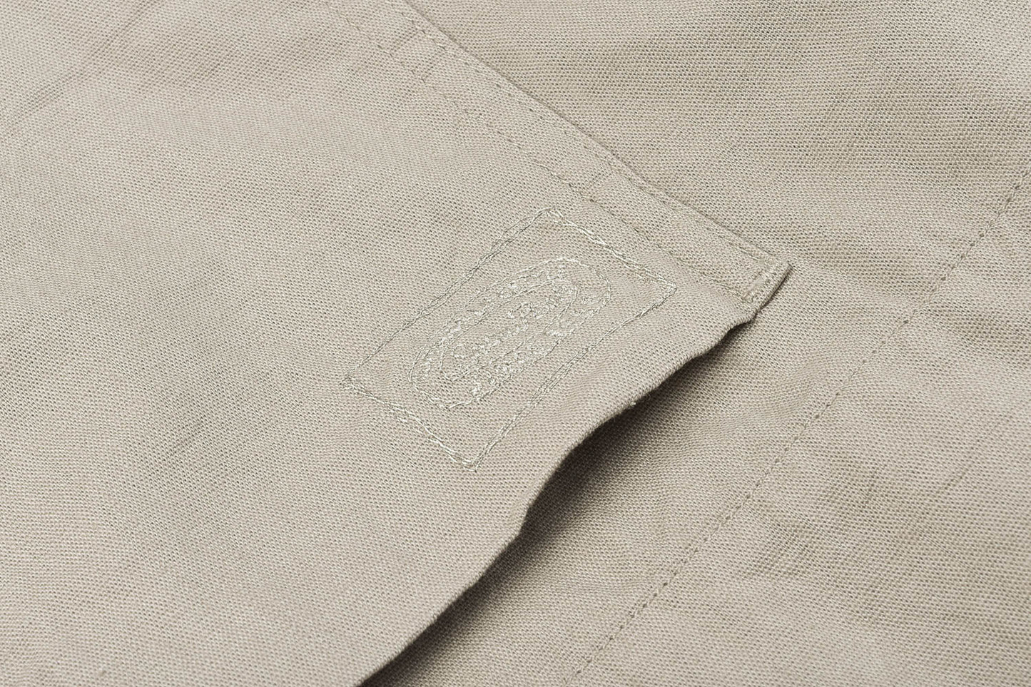 SNOW PEAK OG POPLIN STAND COLLAR SHIRT - BEIGE