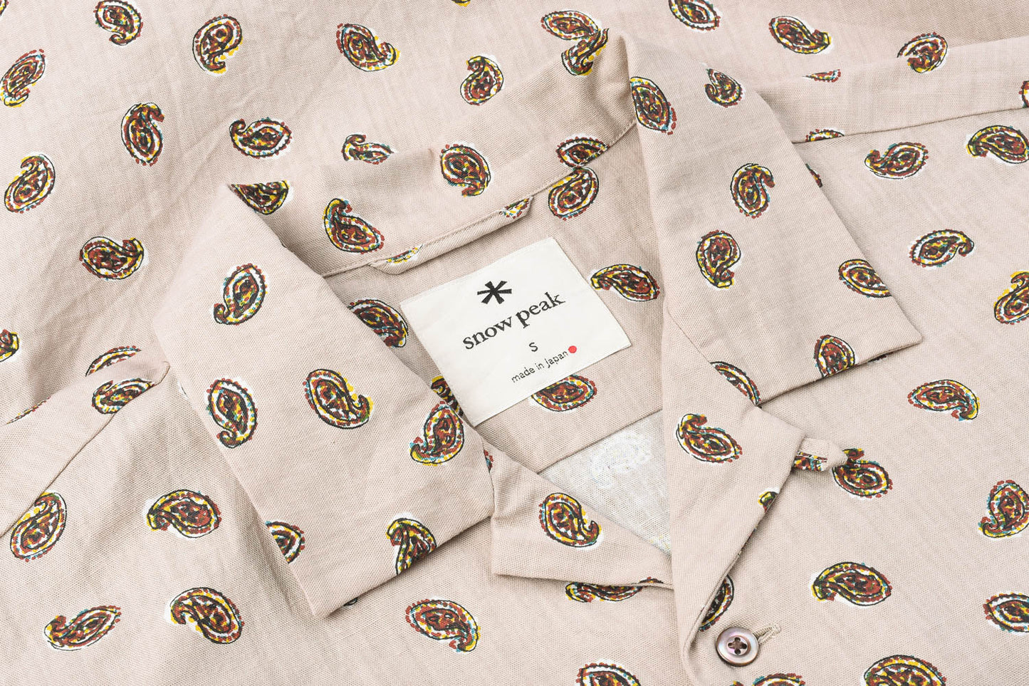 SNOW PEAK OG PAISLEY SS SHIRT - BEIGE