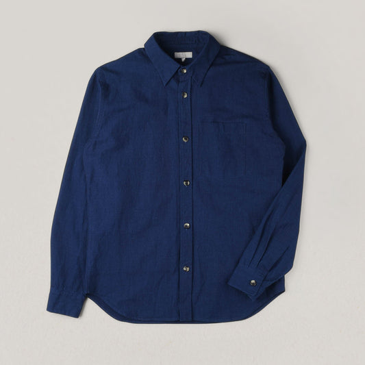 MARGARET HOWELL BASIC SHIRT - INDIGO