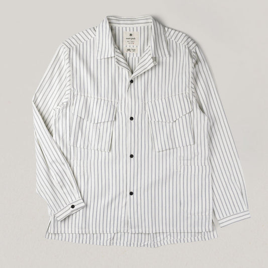 SNOW PEAK TAKIBI SHIRT - ECRU/ NAVY