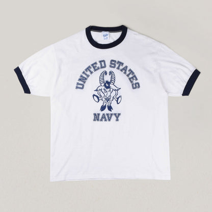 VINTAGE US NAVY TEE - WHITE